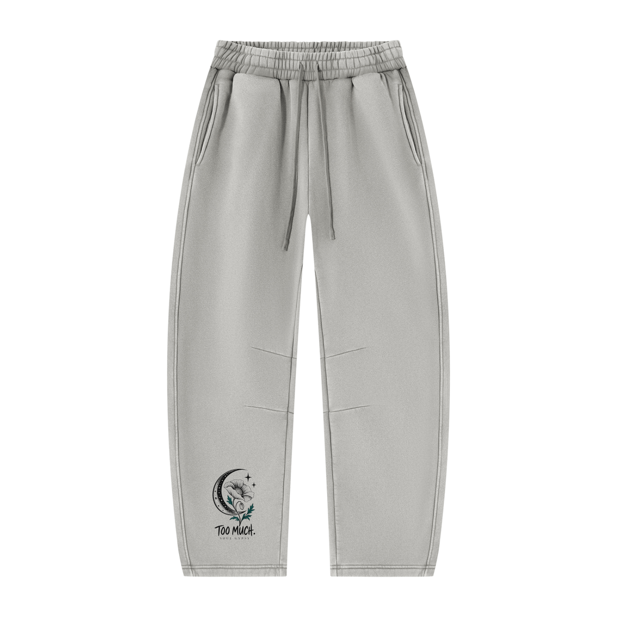 Unisex Vintage Wash Barrel Leg Fleece Sweatpants