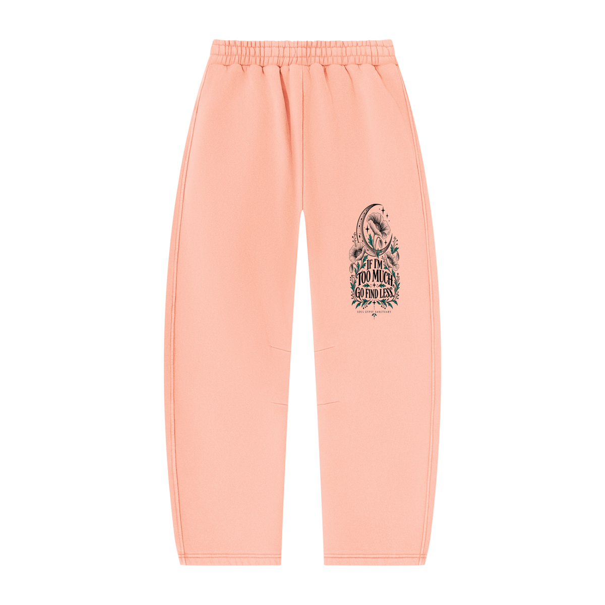 Unisex Vintage Wash Barrel Leg Fleece Sweatpants