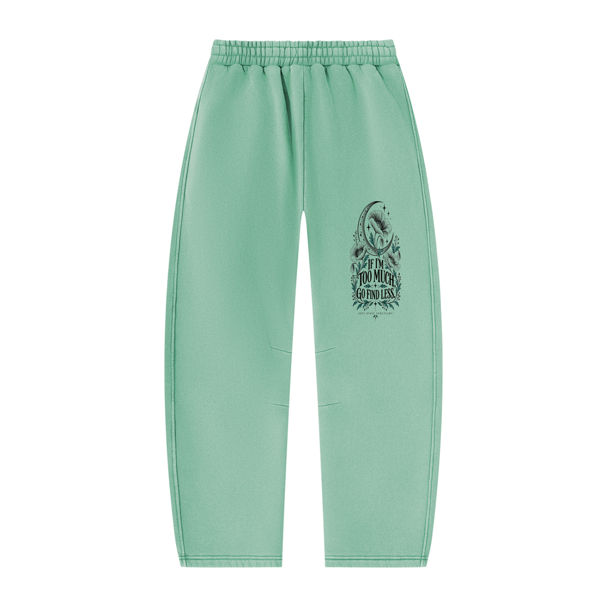 Unisex Vintage Wash Barrel Leg Fleece Sweatpants
