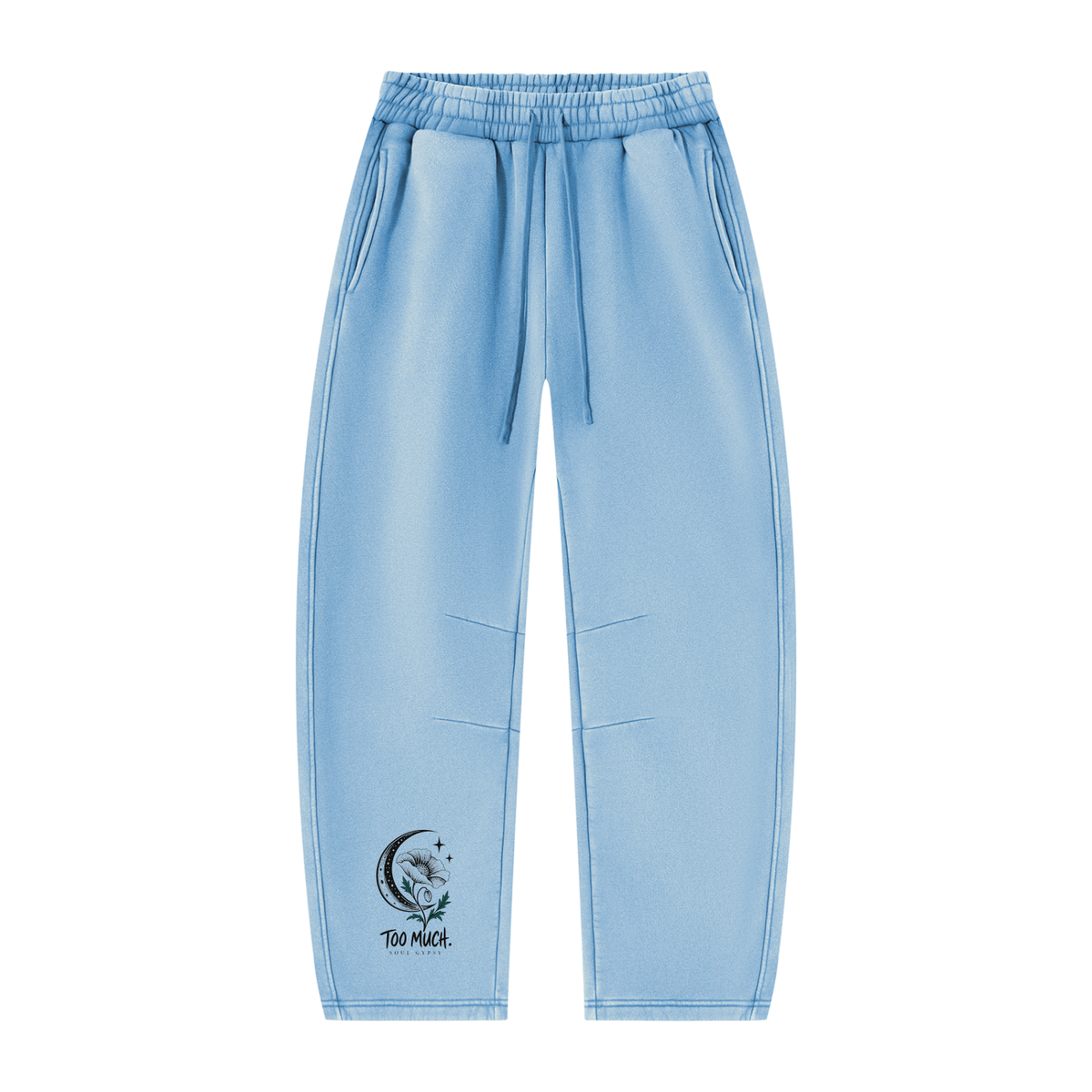 Unisex Vintage Wash Barrel Leg Fleece Sweatpants