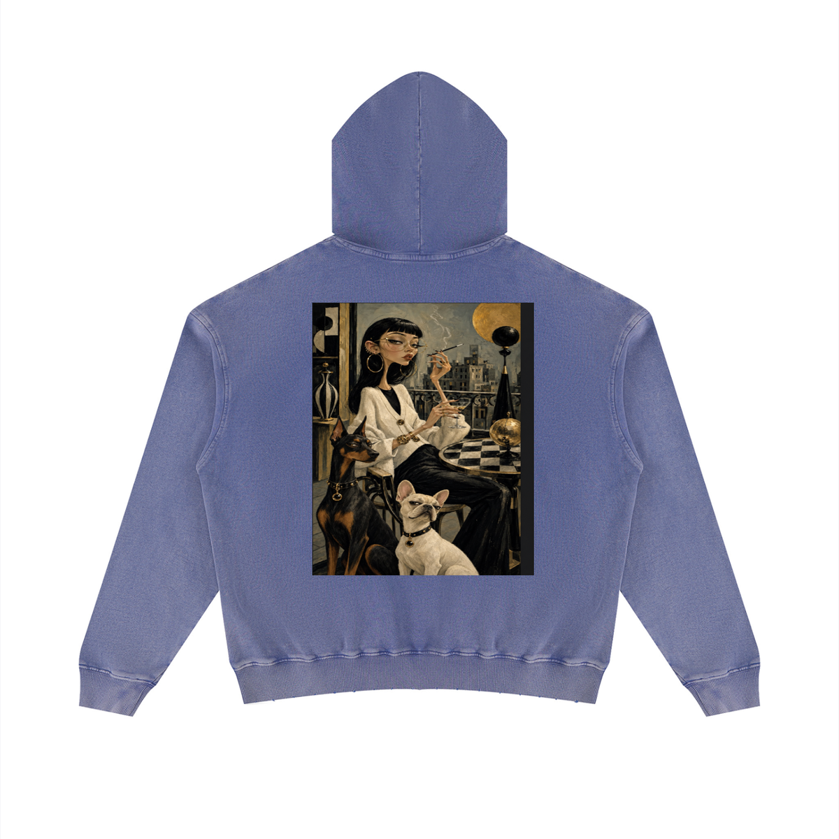 Soul Gypsy City Muse Mineral-Wash Distressed Hoodie