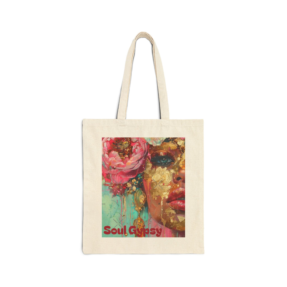 Tote Bag — "THE STORYTELLER" Floral Art Canvas Tote-