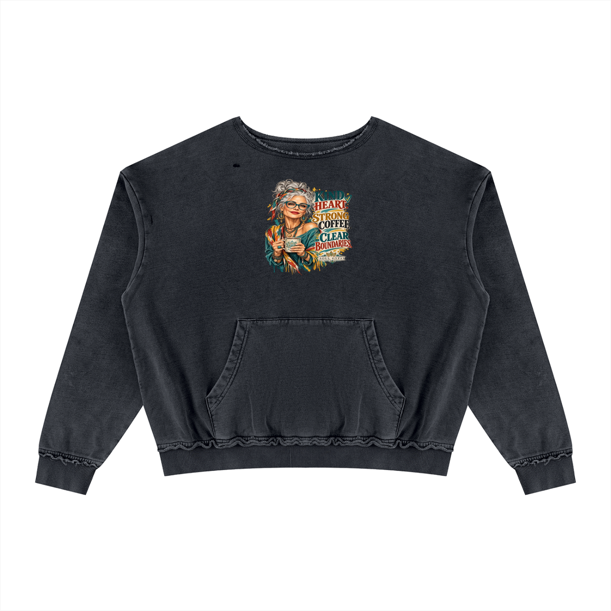 Unisex Raw Edge Crewneck Sweatshirt