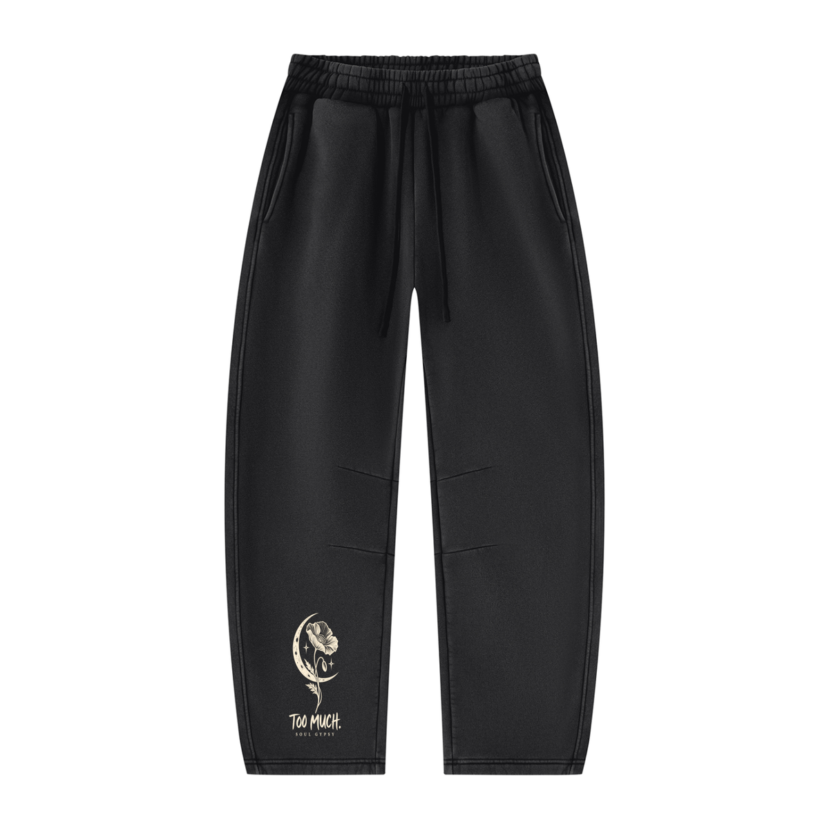 Unisex Vintage Wash Barrel Leg Fleece Sweatpants