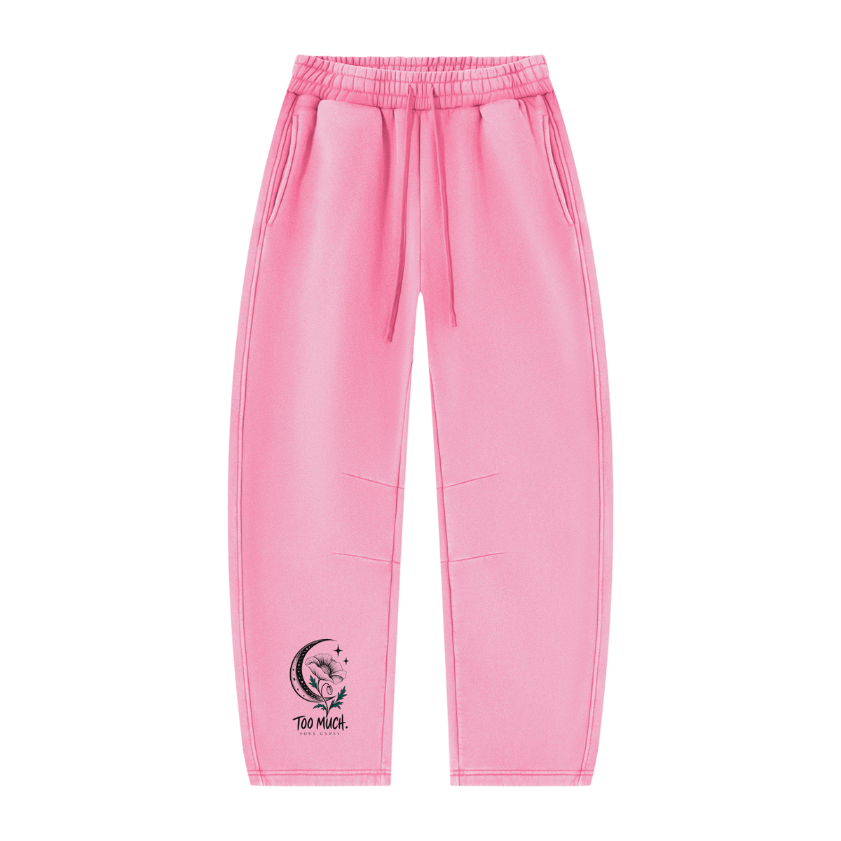 Unisex Vintage Wash Barrel Leg Fleece Sweatpants
