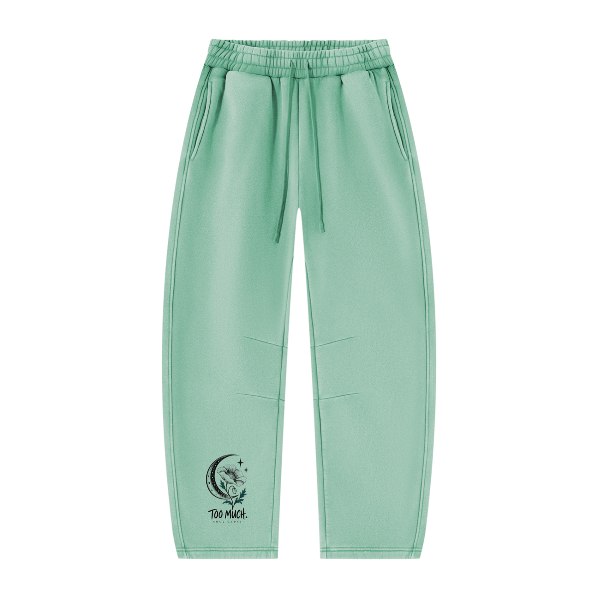 Unisex Vintage Wash Barrel Leg Fleece Sweatpants