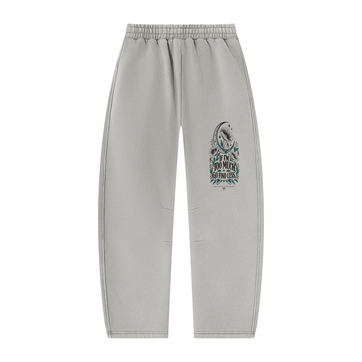 Unisex Vintage Wash Barrel Leg Fleece Sweatpants