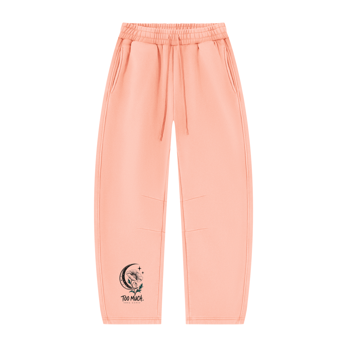 Unisex Vintage Wash Barrel Leg Fleece Sweatpants