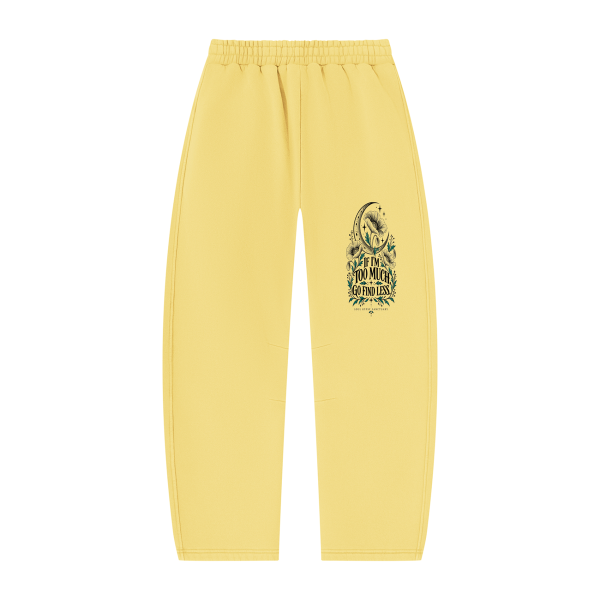 Unisex Vintage Wash Barrel Leg Fleece Sweatpants