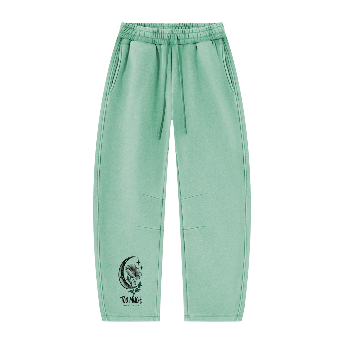 Unisex Vintage Wash Barrel Leg Fleece Sweatpants